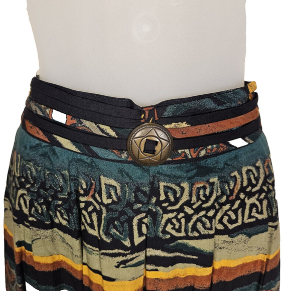 VTG 80s 90s Southwestern In Group Ltd Skirt Jacket Womens M Bohemian Fringe USA - Picture 11 of 16